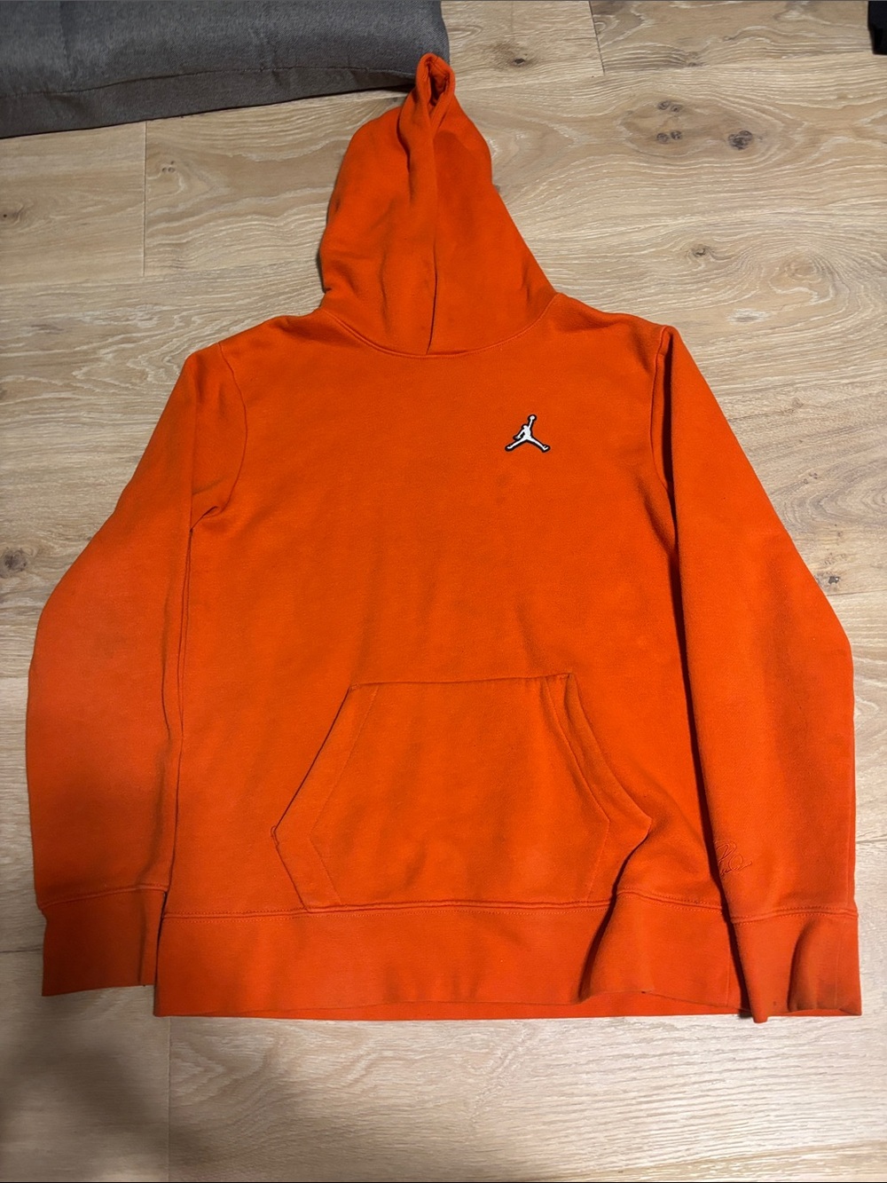 Jordan Bright Orange Men's Pullover Hoodie with Jumpman Logo